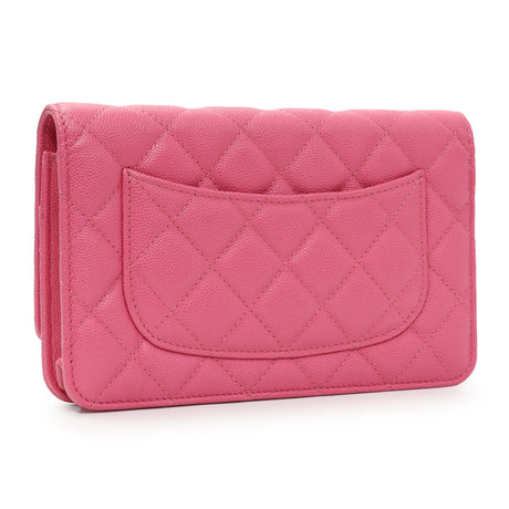 Chanel Pink Caviar Wallet on Chain Handbags Chanel