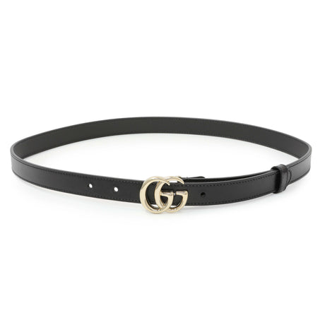 Gucci Black Calfskin Double G 20mm Belt Accessories Gucci