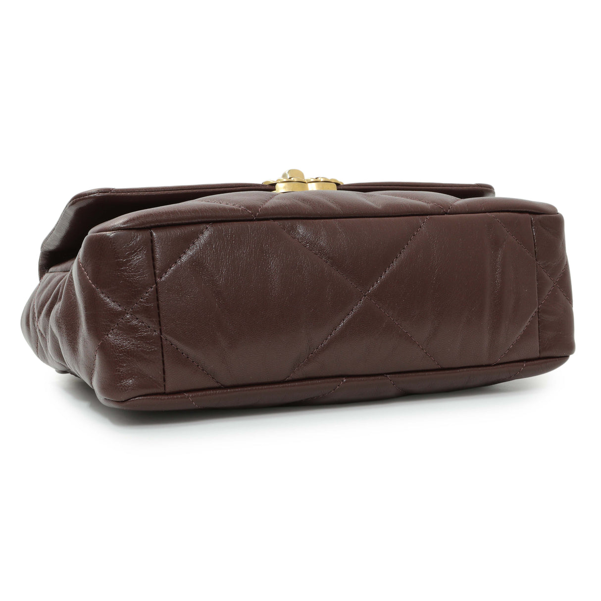 Chanel Burgundy Quilted Goatskin Medium Chanel 19 Flap Handbags Chanel