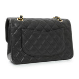 Chanel Black Caviar Small Quilted Classic Double Flap Handbags Chanel