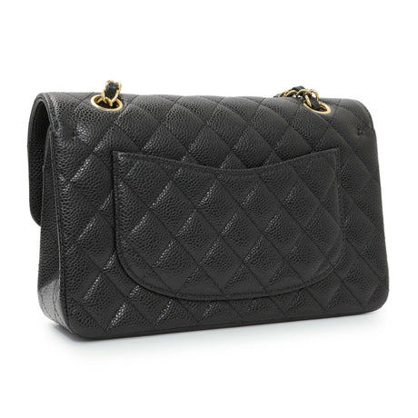 Chanel Black Caviar Small Quilted Classic Double Flap Handbags Chanel