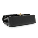 Chanel Black Caviar Small Quilted Classic Double Flap Handbags Chanel