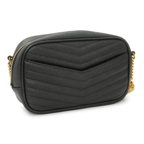 Saint Laurent Black Matelassé Lambskin Small Loulou Shoulder Bag Handbags Saint Laurent
