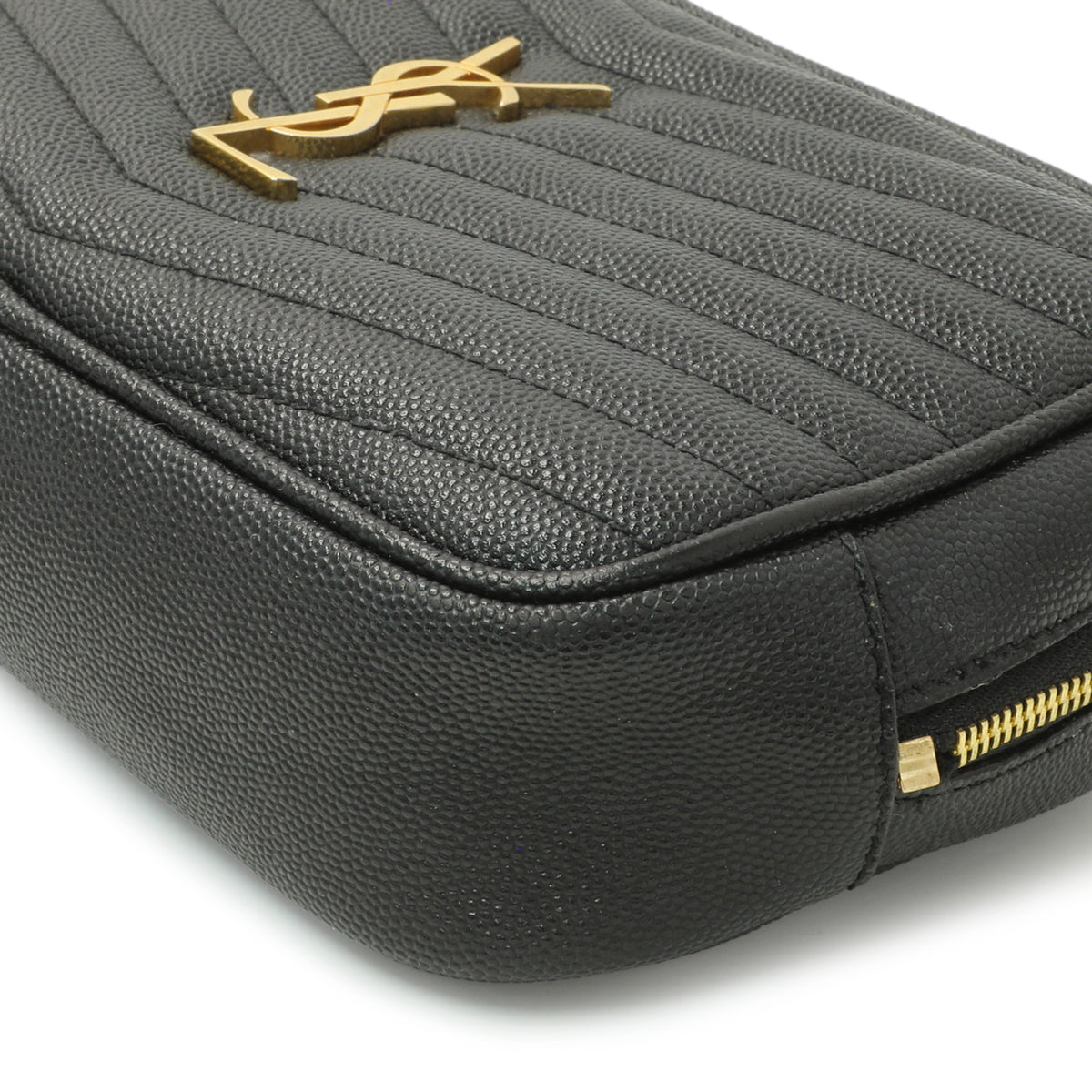 Saint Laurent Black Matelassé Lambskin Small Loulou Shoulder Bag Handbags Saint Laurent