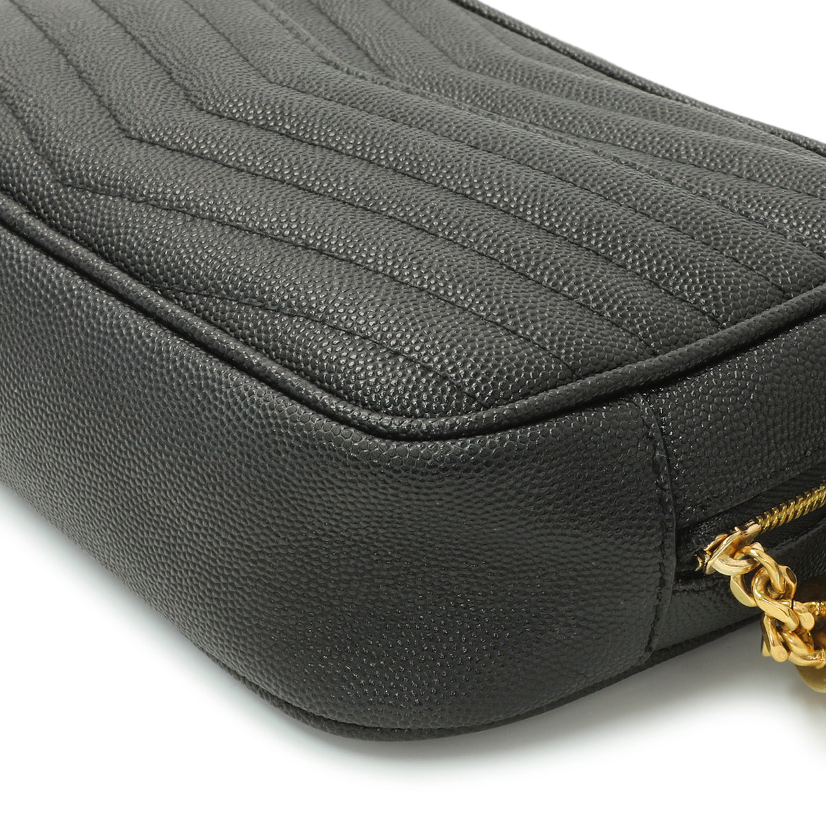 Saint Laurent Black Matelassé Lambskin Small Loulou Shoulder Bag Handbags Saint Laurent