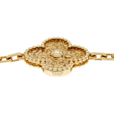 Van Cleef & Arpels 18K Yellow Gold 10 Motifs Vintage Alhambra Necklace Designer Jewellery Van Cleef and Arpels