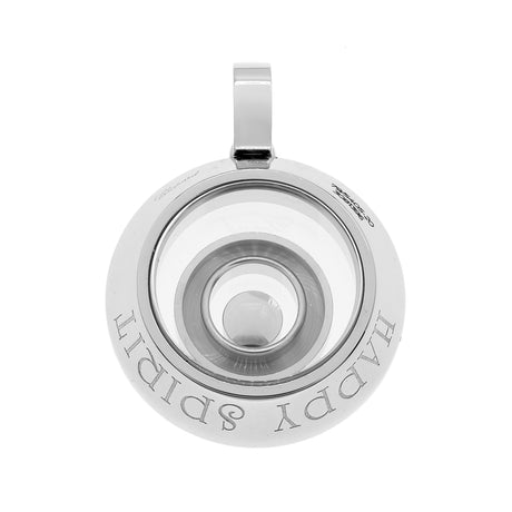 Chopard 18K White Gold Diamond Happy Spirit Pendant Designer Jewellery Chopard