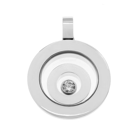 Chopard 18K White Gold Diamond Happy Spirit Pendant Designer Jewellery Chopard