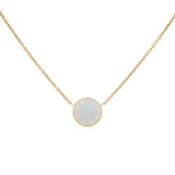 Christian Dior 18K Yellow Gold Diamond Mother of Pearl Rose des Vents Necklace