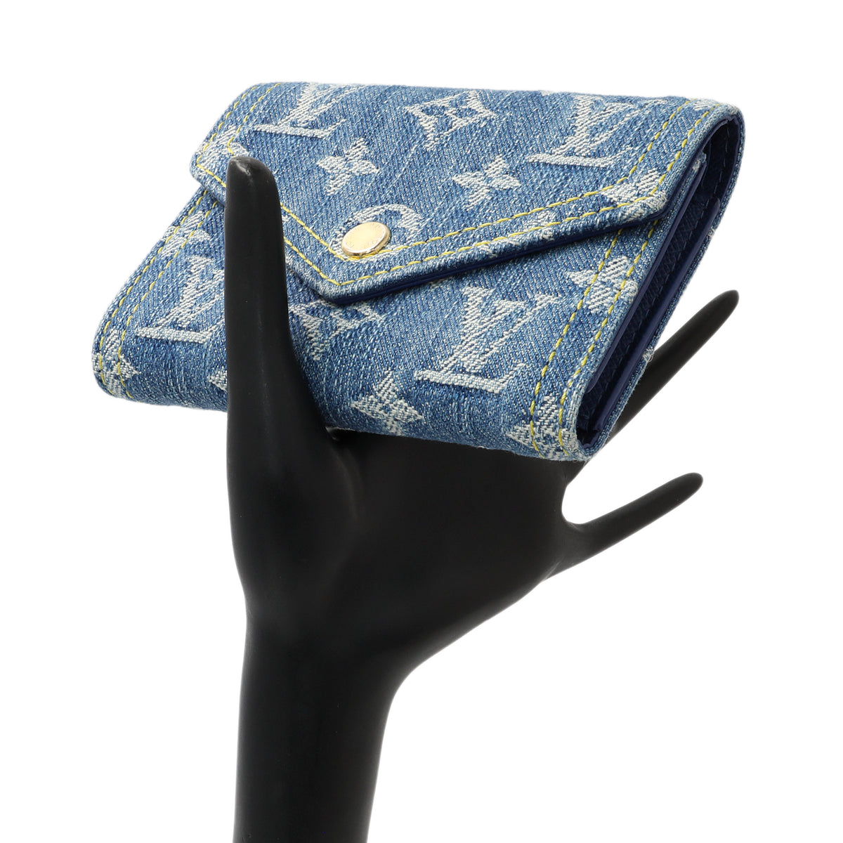 Louis Vuitton Blue Denim Monogram Jacquard Victorine Wallet Accessories Louis Vuitton