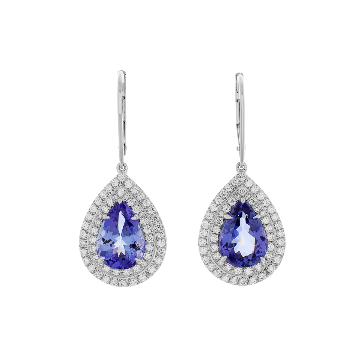 Tiffany & Co. Platinum Tanzanite Diamond Soleste Earrings Designer Jewellery Tiffany and Co