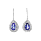 Tiffany & Co. Platinum Tanzanite Diamond Soleste Earrings Designer Jewellery Tiffany and Co