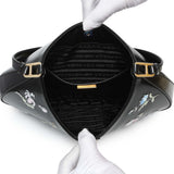 Prada Black Floral Spazzolato Cleo Bag Handbags Prada