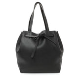 Celine Black Soft Grained Calfskin Medium Belt Cabas Phantom