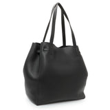 Celine Black Soft Grained Calfskin Medium Belt Cabas Phantom