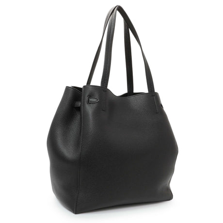 Celine Black Soft Grained Calfskin Medium Belt Cabas Phantom