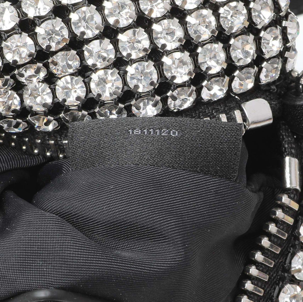 Alexander Wang Black Silver Mesh Crystal Rhinestone Mini Heiress Pouch Handbags Alexander Wang