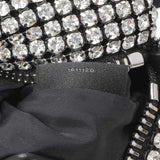 Alexander Wang Black Silver Mesh Crystal Rhinestone Mini Heiress Pouch Handbags Alexander Wang