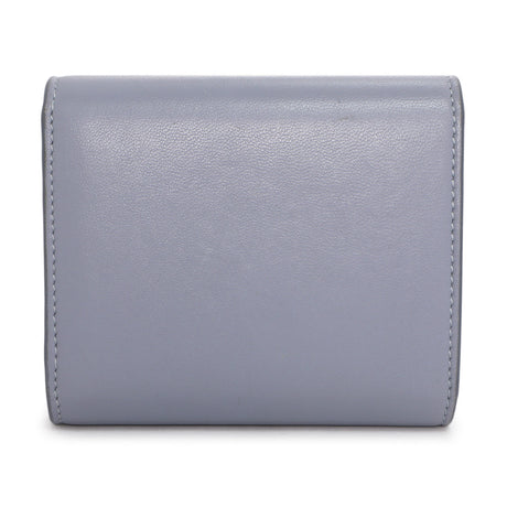 Celine Arctic Blue Shiny Smooth Lambskin Small Triomphe Flap Wallet
