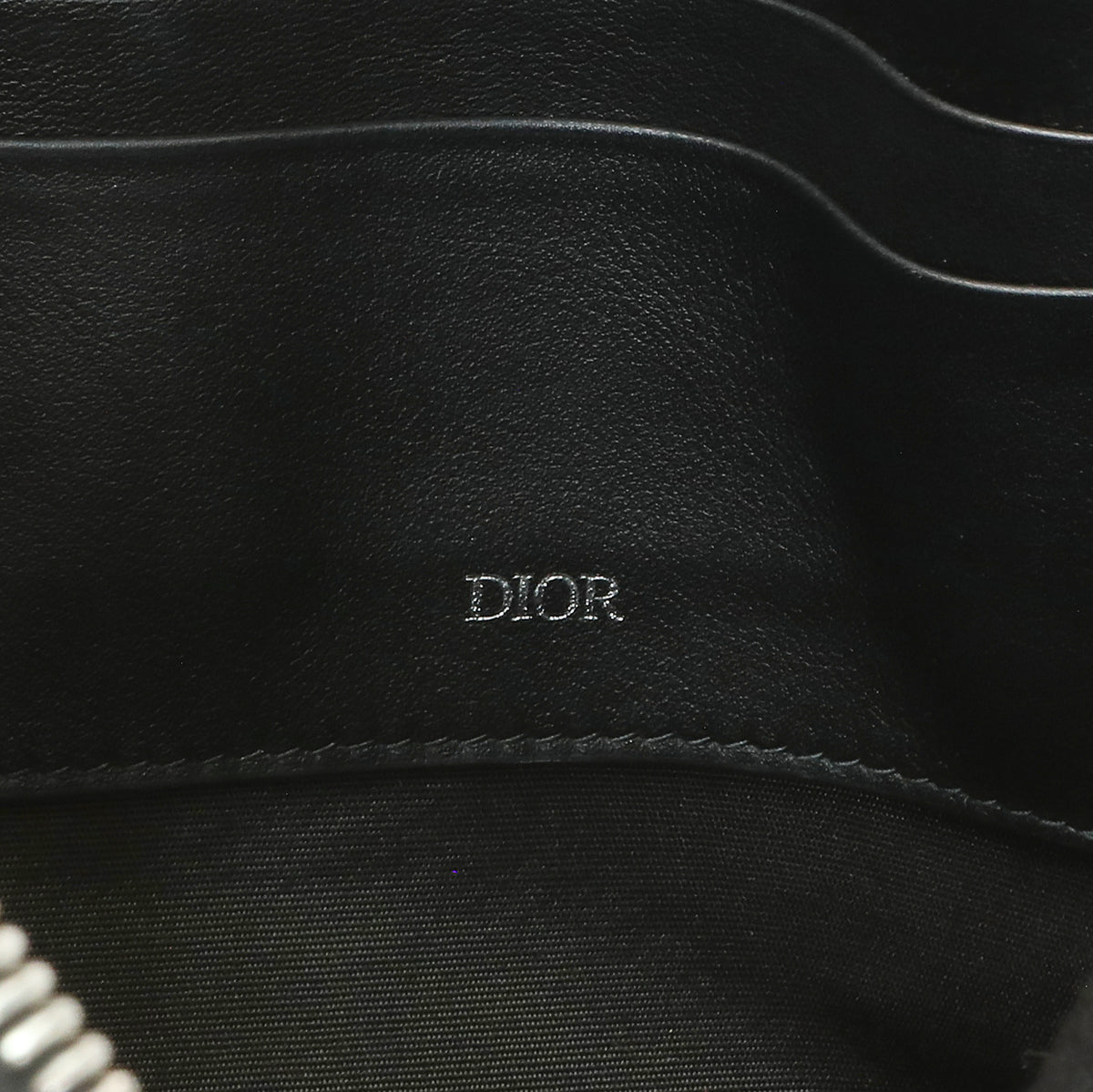 Christian Dior Beige And Black Dior Oblique Jacquard A4 Zipped Pouch