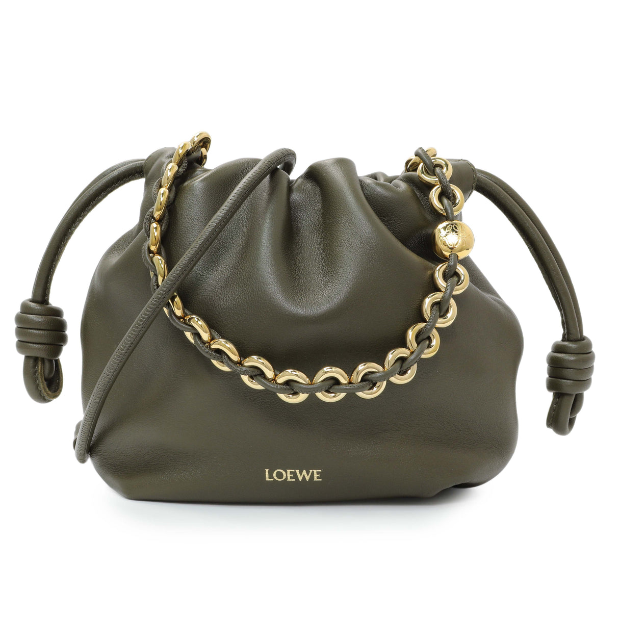 Loewe Donut Chain Mini Flamenco Knot Clutch Handbags Loewe
