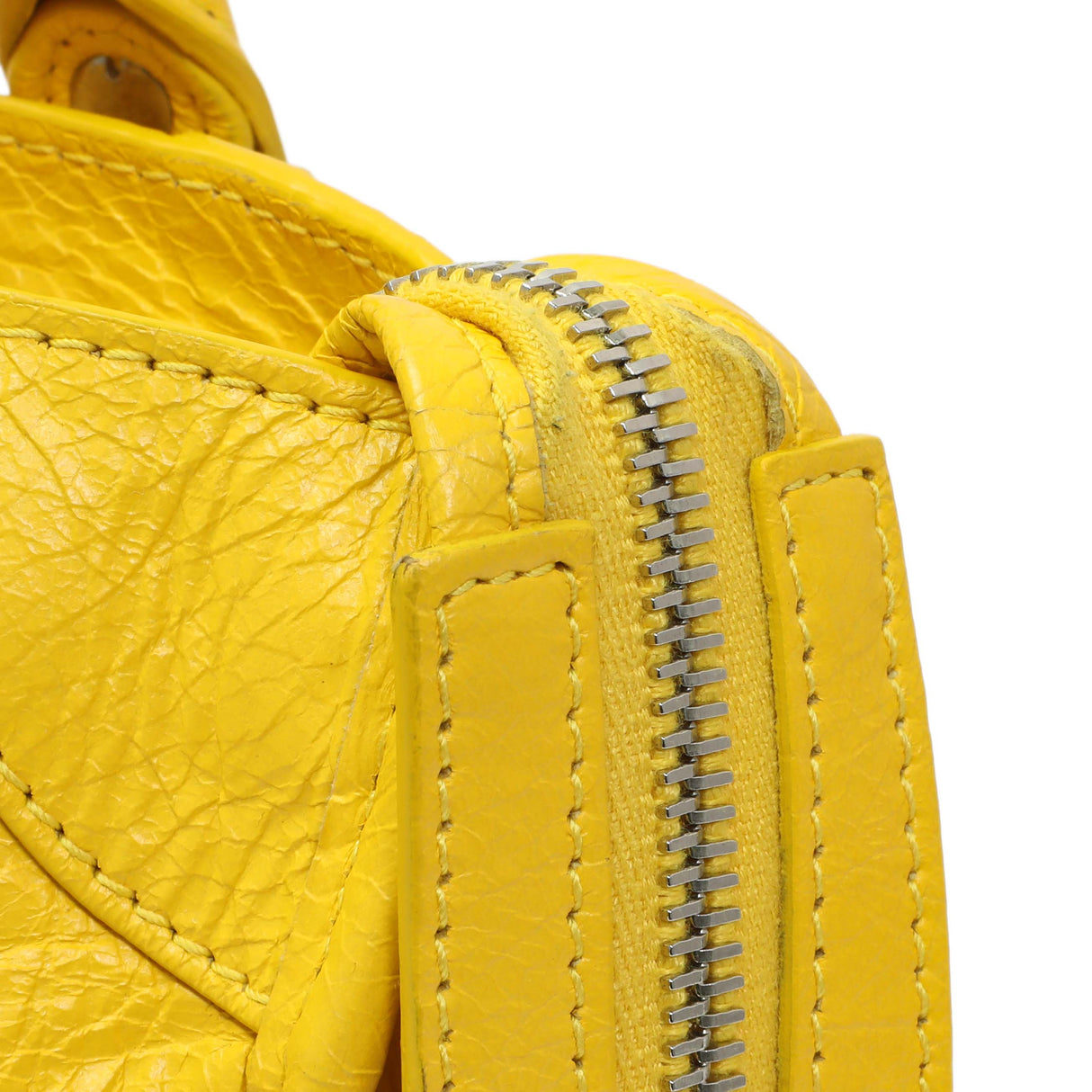 Balenciaga Yellow Agneau Classic Hardware Mini City Handbags Balenciaga