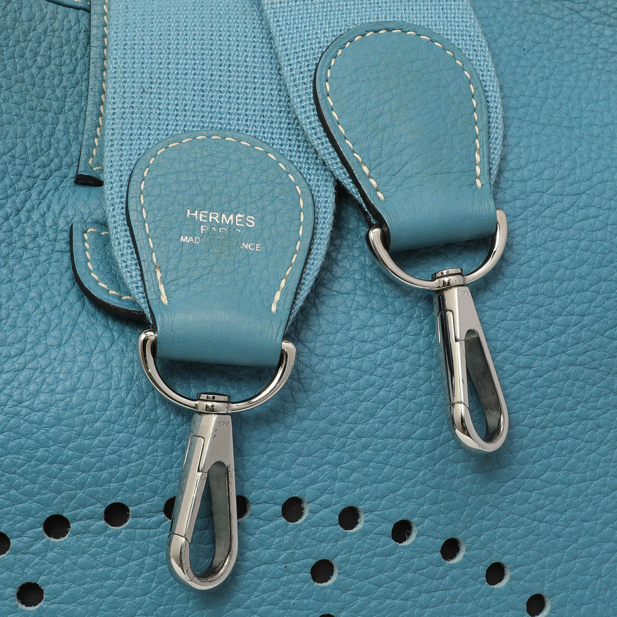 Hermes Blue Jean Clemence Evelyne III GM