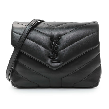 Saint Laurent Black Calfskin Monogram Toy Loulou Crossbody Handbags Saint Laurent