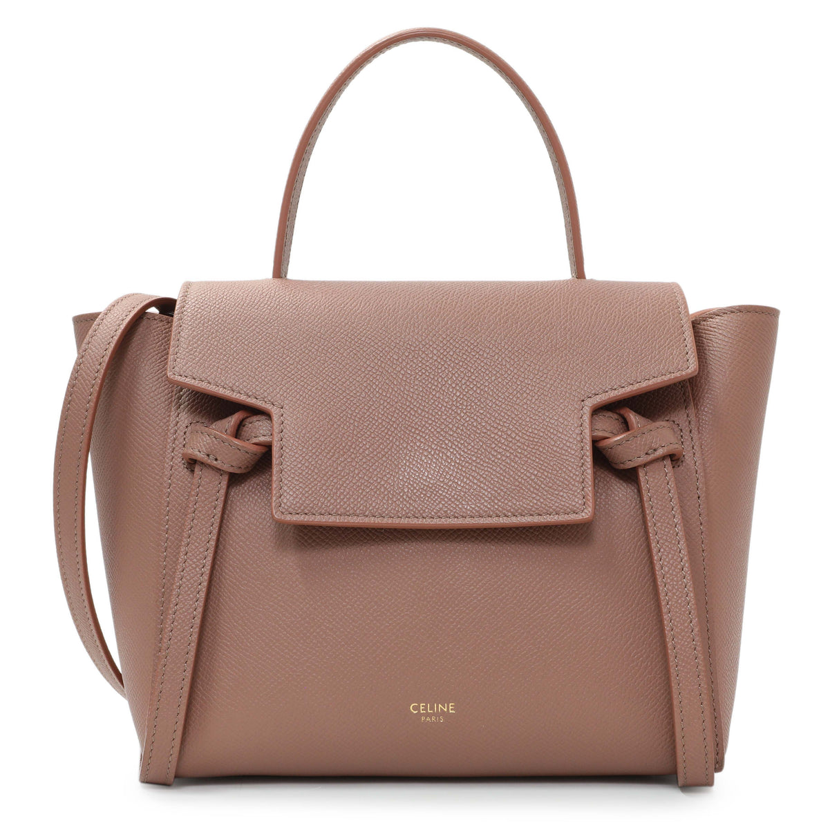 Celine Rose Grained Calfskin Nano Belt Bag Handbags Celine