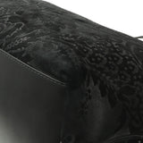 Gucci Black Nubuck Brocade Medium Soft Stirrup Tote Handbags Gucci