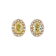 18K Rose Gold 1.34 Carat Fancy Yellow & Brown Diamond Earrings Fine Jewellery Modaselle