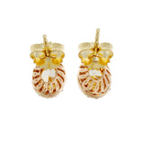 18K Rose Gold 1.34 Carat Fancy Yellow & Brown Diamond Earrings Fine Jewellery Modaselle