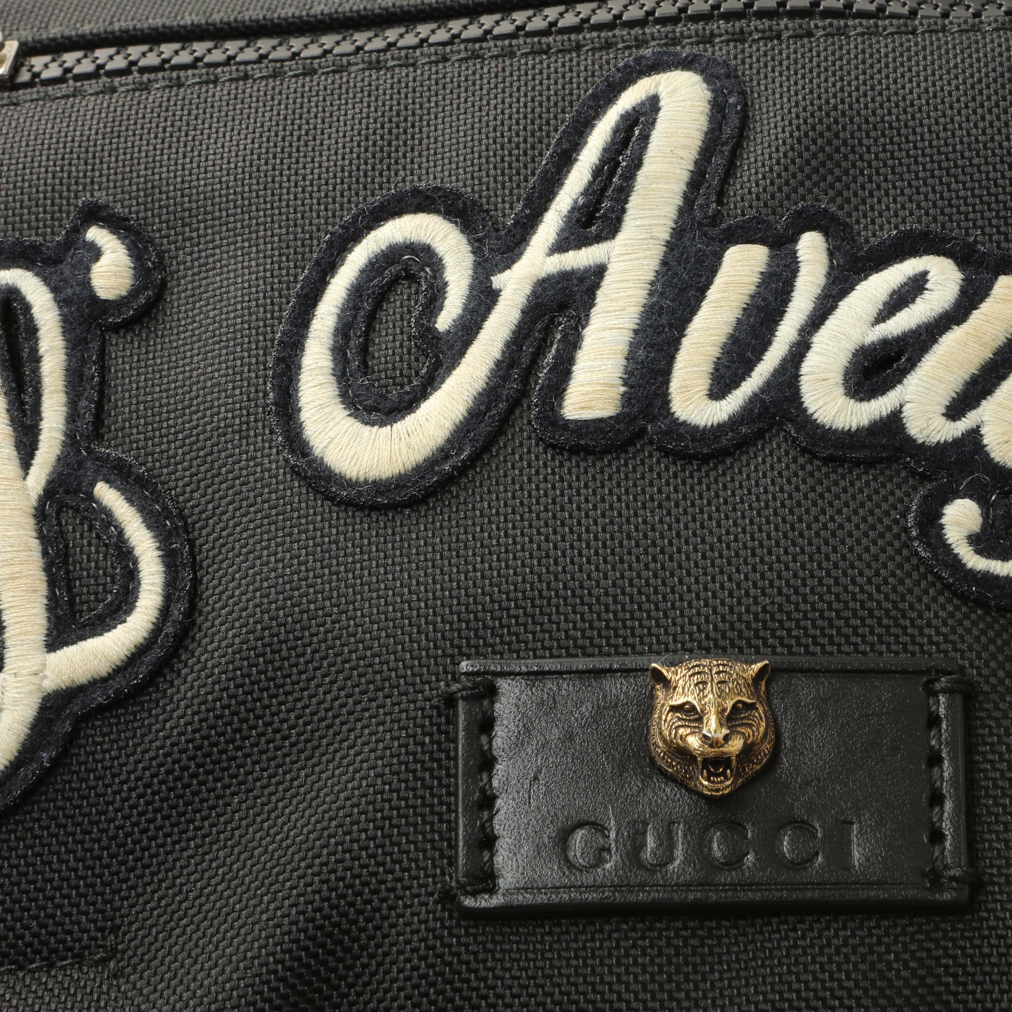 Gucci Techno Canvas Web L'Aveugle Par Amour Embroidered Double