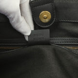 Gucci Black Nubuck Brocade Medium Soft Stirrup Tote Handbags Gucci