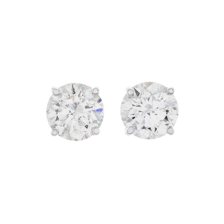 14K White Gold 2.40 Carat Diamond Stud Earrings Fine Jewellery Modaselle