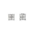 14K White Gold 0.56 Carat Princess Cut Diamond Stud Earrings Fine Jewellery Modaselle