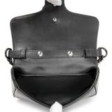 Gucci Black Calfskin Mini GG Marmont Top Handle Shoulder Bag Handbags Gucci