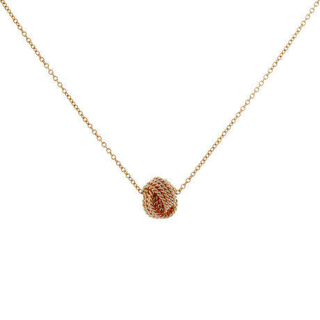 Tiffany & Co. 18K Rose Gold Twist Knot Pendant Designer Jewellery Tiffany and Co