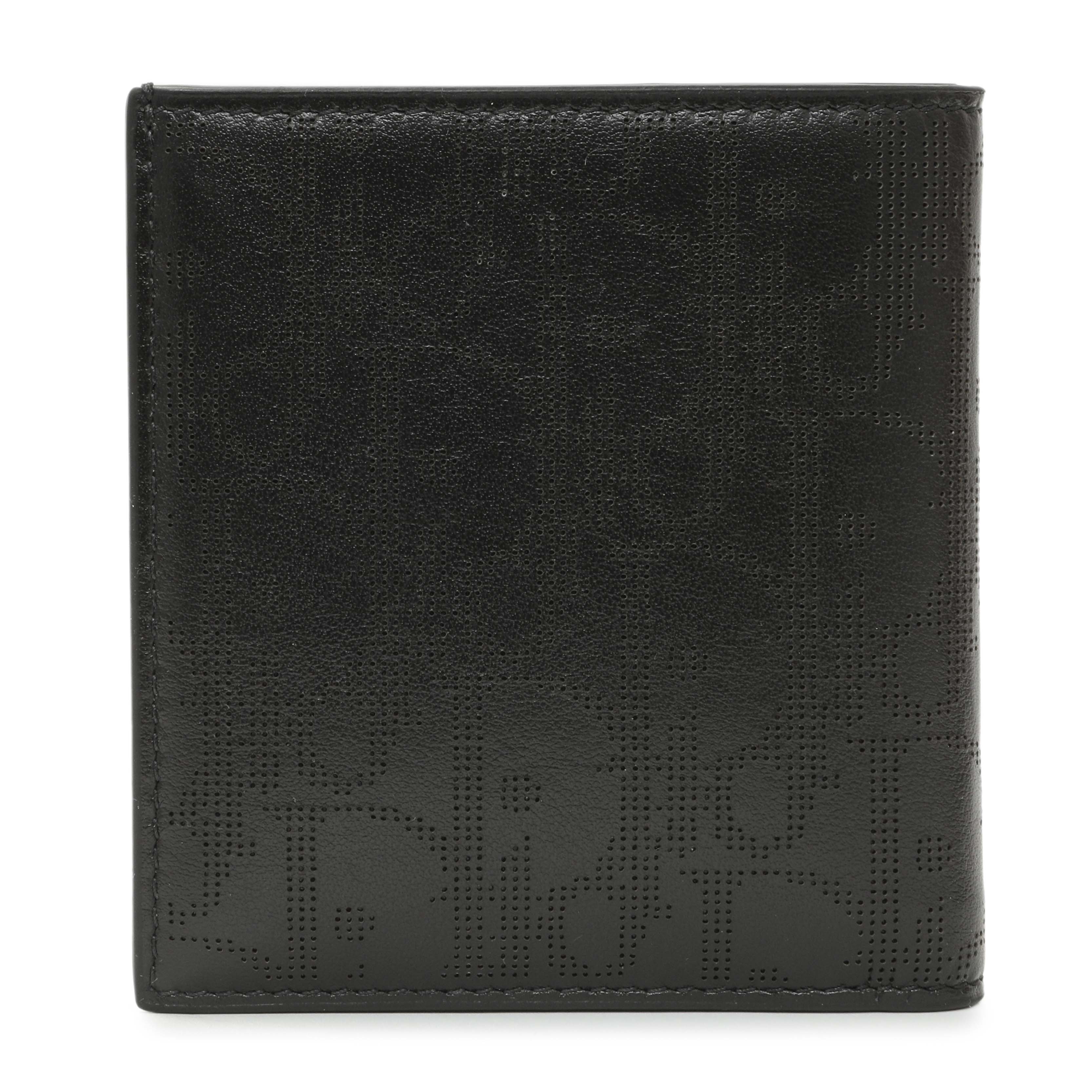 Christian Dior Black Calfskin Perforated Oblique Vertical Card