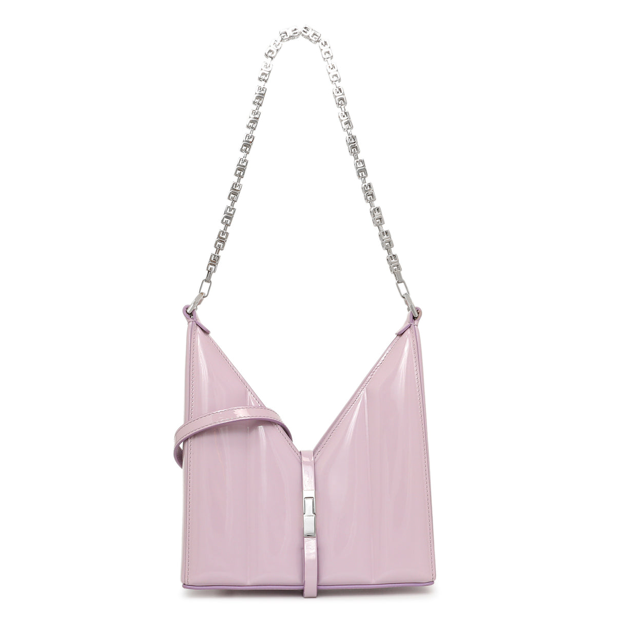 Givenchy Lilac Padded Patent Small Cut Out Shoulder Bag