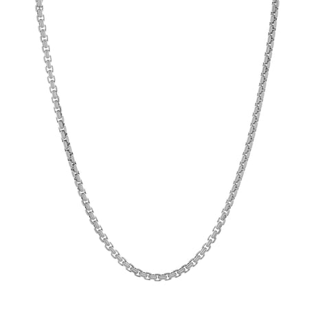 Tiffany & Co. 18K White Gold 5mm Box Link Chain Necklace Designer Jewellery Tiffany and Co