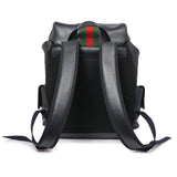 Gucci Blue Grained Calfskin Ophidia Double Buckle Backpack