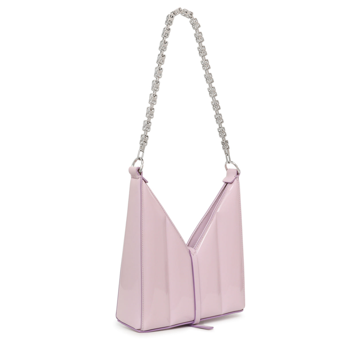 Givenchy Lilac Padded Patent Small Cut Out Shoulder Bag