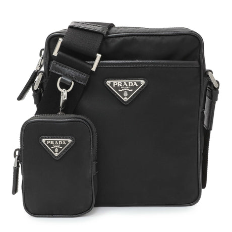 Prada Black Re-Nylon Messenger Bag Handbags Prada