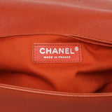 Chanel Dark Orange Caviar Stitched Medium Boy Bag