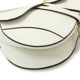 Christian Dior White Grained Calfskin Saddle Bag Handbags Christian Dior