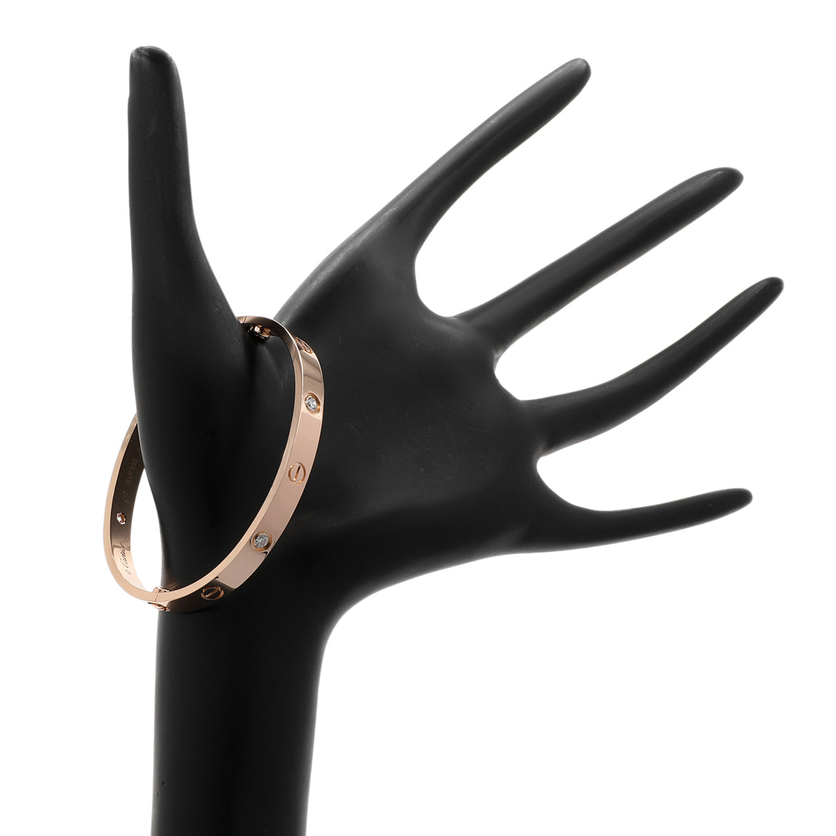 Cartier 18K Rose Gold 4 Diamond Classic Love Bracelet Designer Jewellery Cartier