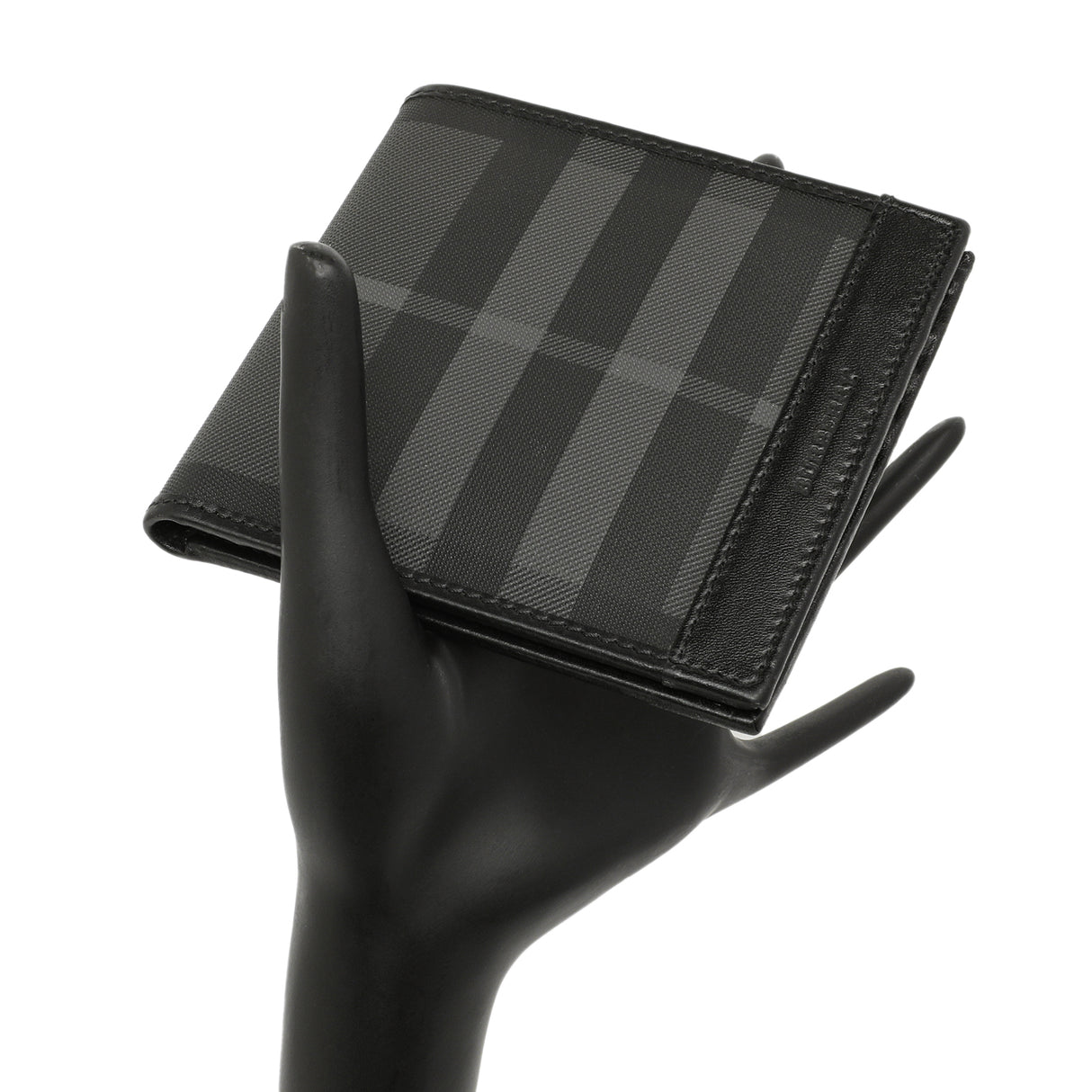 Burberry Charcoal Check Bifold Wallet