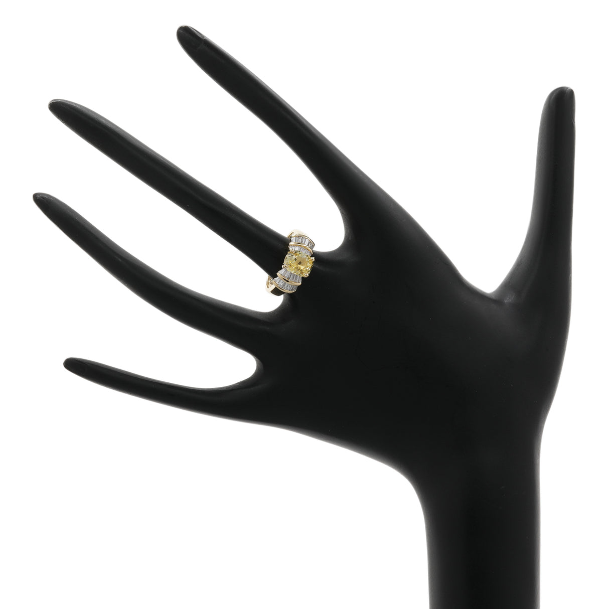 18K Yellow Gold 2.29ct Fancy Yellow Sapphire Diamond Ring Fine Jewellery Modaselle