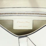 Christian Dior White Grained Calfskin Saddle Bag Handbags Christian Dior